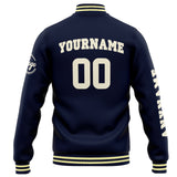 Custom Varsity Jacket Letterman jacket for Men, Women and Youth Navy Cream