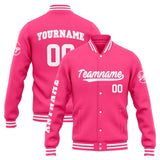 Custom Varsity Jacket Letterman jacket for Men, Women and Youth Pink White