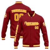 Custom Varsity Jacket Letterman jacket for Men, Women and Youth Red Orange