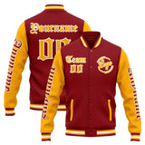 Custom Varsity Jacket Letterman jacket for Men, Women and Youth Red Orange