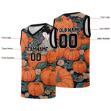 Custom basketball jersey for men and women. Stitched and printed name, number and logo Pumpkin