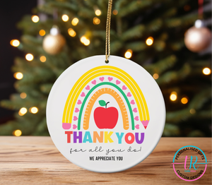 Ceramic Teacher Ornaments - Appreciate You