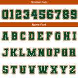 Custom White Green Orange Waterproof Varsity Jackets Personalized Stitched Name Number Logo to Letterman Jackets