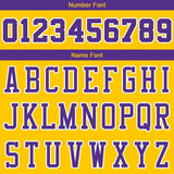 Custom Stitched Basketball Jersey for Men, Women And Kids Yellow -Purple-White