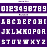 Custom Purple White Black Waterproof Varsity Jackets Personalized Stitched Name Number Logo to Letterman Jackets