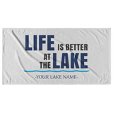 Custom Lake Beach Towel