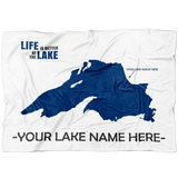 Custom Lake Fleece Blanket