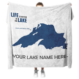 Custom Lake Fleece Blanket