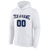 Custom Pullover Sweatshirt Hoodie White-Navy-Gray