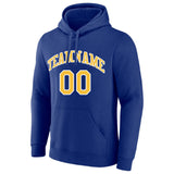 Custom Pullover Sweatshirt Hoodie Royal-Yellow-White