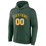 Custom Pullover Sweatshirt Hoodie Green-Yellow-White