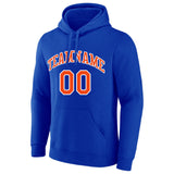 Custom Pullover Sweatshirt Hoodie Blue-Orange-White