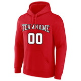 Custom Pullover Sweatshirt Hoodie Red-White-Black