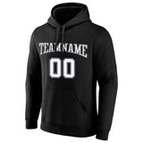 Custom Pullover Sweatshirt Hoodie Black-White-Gray