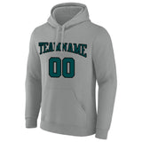 Custom Pullover Sweatshirt Hoodie Gray-Green-Black