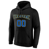 Custom Pullover Sweatshirt Hoodie Black-Blue-Yellow