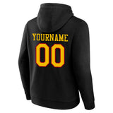 Custom Pullover Sweatshirt Hoodie Black-Yellow-Red