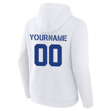 Custom Pullover Sweatshirt Hoodie White-Royal