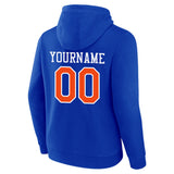 Custom Pullover Sweatshirt Hoodie Blue-Orange-White