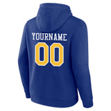 Custom Pullover Sweatshirt Hoodie Royal-Yellow-White