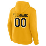 Custom Pullover Sweatshirt Hoodie Yellow-Black-White