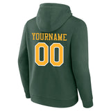 Custom Pullover Sweatshirt Hoodie Green-Yellow-White