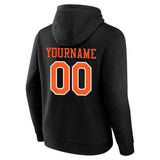 Custom Pullover Sweatshirt Hoodie Black-Orange-White