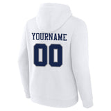 Custom Pullover Sweatshirt Hoodie White-Navy-Gray