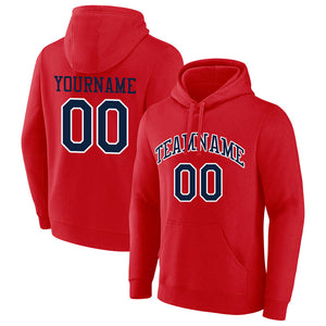 custom authentic pullover sweatshirt hoodie red-navy-white default title