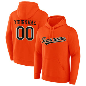 custom authentic pullover sweatshirt hoodie orange-black-white-gold default title