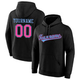 custom authentic pullover sweatshirt hoodie black-light blue-pink default title