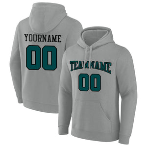 custom authentic pullover sweatshirt hoodie gray-green-black default title