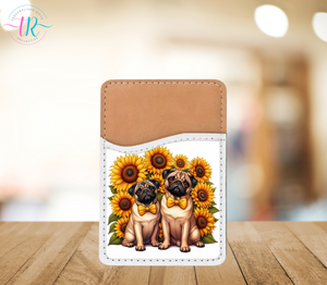 Card Holder - Sunflower Pugs