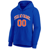 Custom Pullover Sweatshirt Hoodie Blue-Orange-White