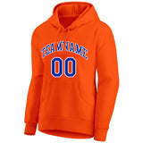 Custom Pullover Sweatshirt Hoodie Orange-Blue-White