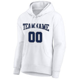 Custom Pullover Sweatshirt Hoodie White-Navy-Gray