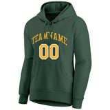 Custom Pullover Sweatshirt Hoodie Green-Yellow-White