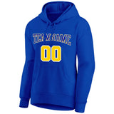 Custom Pullover Sweatshirt Hoodie Royal-Yellow