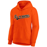 Custom Pullover Sweatshirt Hoodie Orange-Black-White-Gold