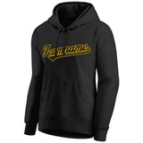 Custom Pullover Sweatshirt Hoodie Black-Yellow