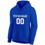 Custom Pullover Sweatshirt Hoodie Blue-White