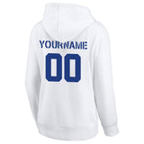 Custom Pullover Sweatshirt Hoodie White-Royal