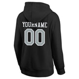 Custom Pullover Sweatshirt Hoodie Black-Gray-White