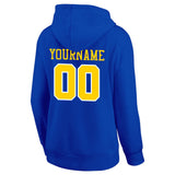 Custom Pullover Sweatshirt Hoodie Royal-Yellow