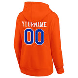 Custom Pullover Sweatshirt Hoodie Orange-Blue-White