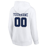 Custom Pullover Sweatshirt Hoodie White-Navy-Gray