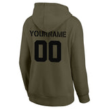 Custom Pullover Sweatshirt Hoodie Olive-black