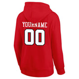 Custom Pullover Sweatshirt Hoodie Red-White-Black