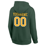 Custom Pullover Sweatshirt Hoodie Green-Yellow-White