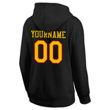 Custom Pullover Sweatshirt Hoodie Black-Yellow-Red